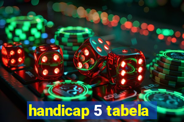 handicap 5 tabela